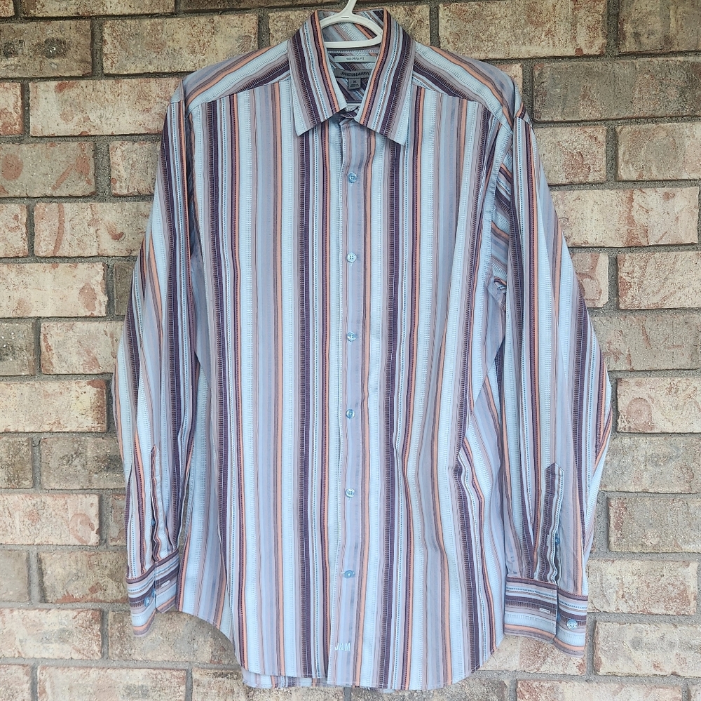 Johnston & Murphy Multicolor Striped Shirt